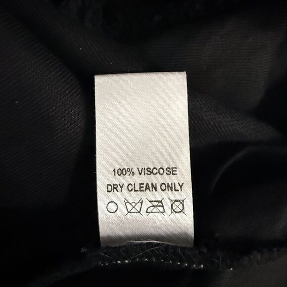 Judith March Women's Medium Black Embroidery Floral Birds Off Shoulder Dress - Picture 7 of 8